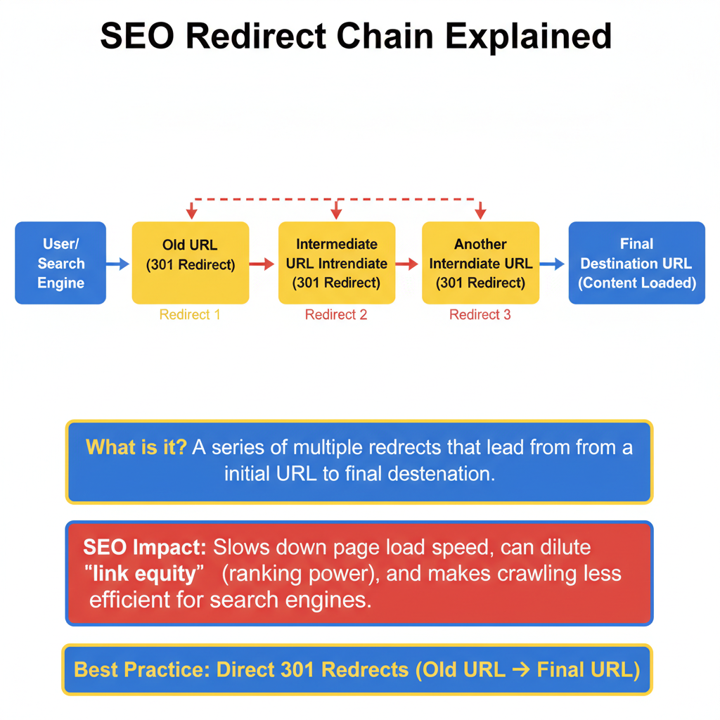 Graph explaining Redirect Chains